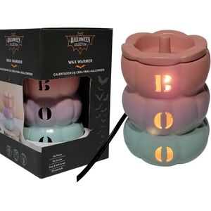 Aldi Stackable Pumpkin Design Halloween Collection Boo Wax Warmer Light Up